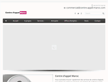 Tablet Screenshot of centre-appel-maroc.com